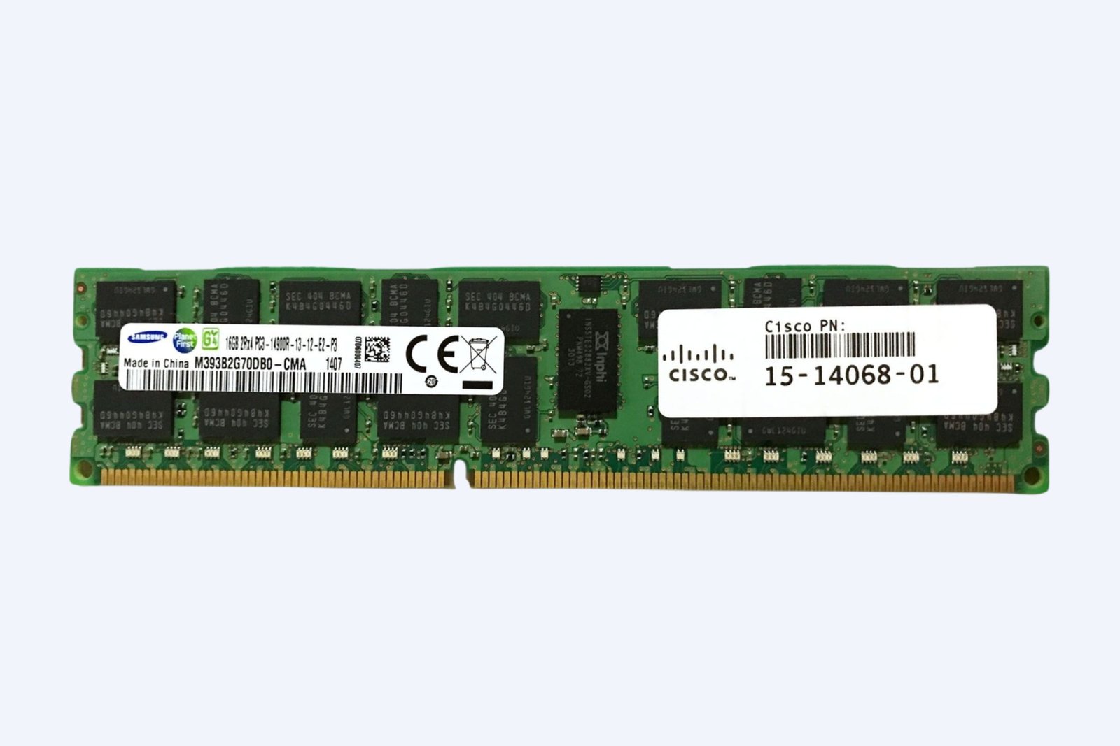 CISCO 16GB (1X16GB) 1RX4 PC4-19200T-R DDR4-2400MHZ RDIMM